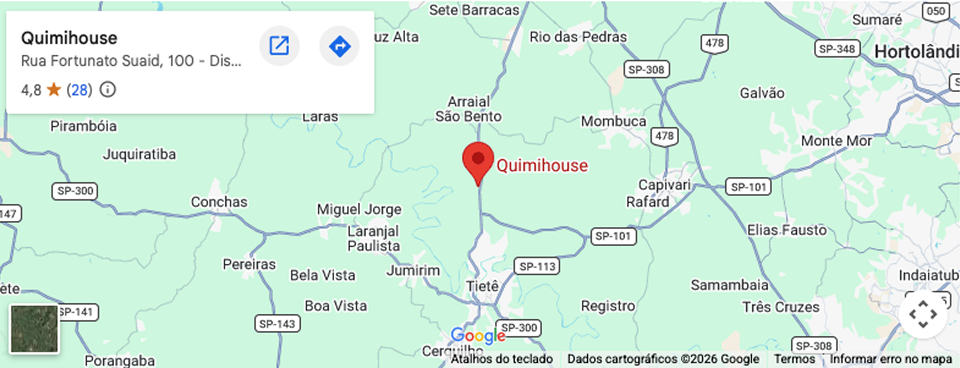 mapa do endereço da Quimihouse